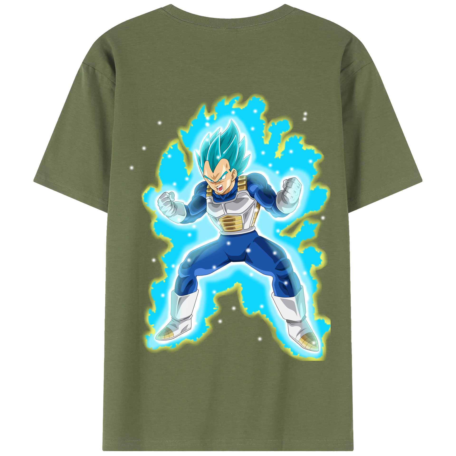 （画像用） ドラゴンボール ベジータ四世（Bejīta Yonsei）DRAGON BALL Vegeta IV 綿100％半袖Tシャツ（背面プリント）